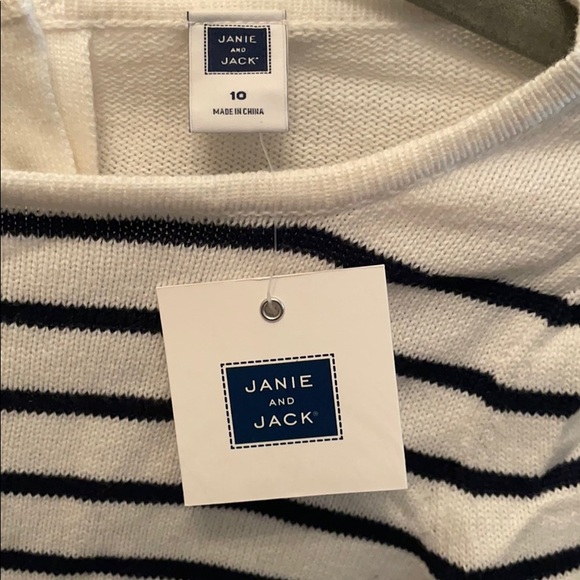 A super cute white, Navy blue, and red girls dress - Picture 4 of 4